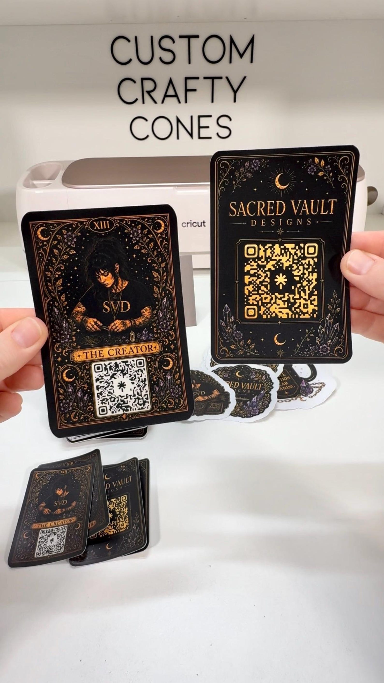 Easy-peel custom sticker with a small peel tab