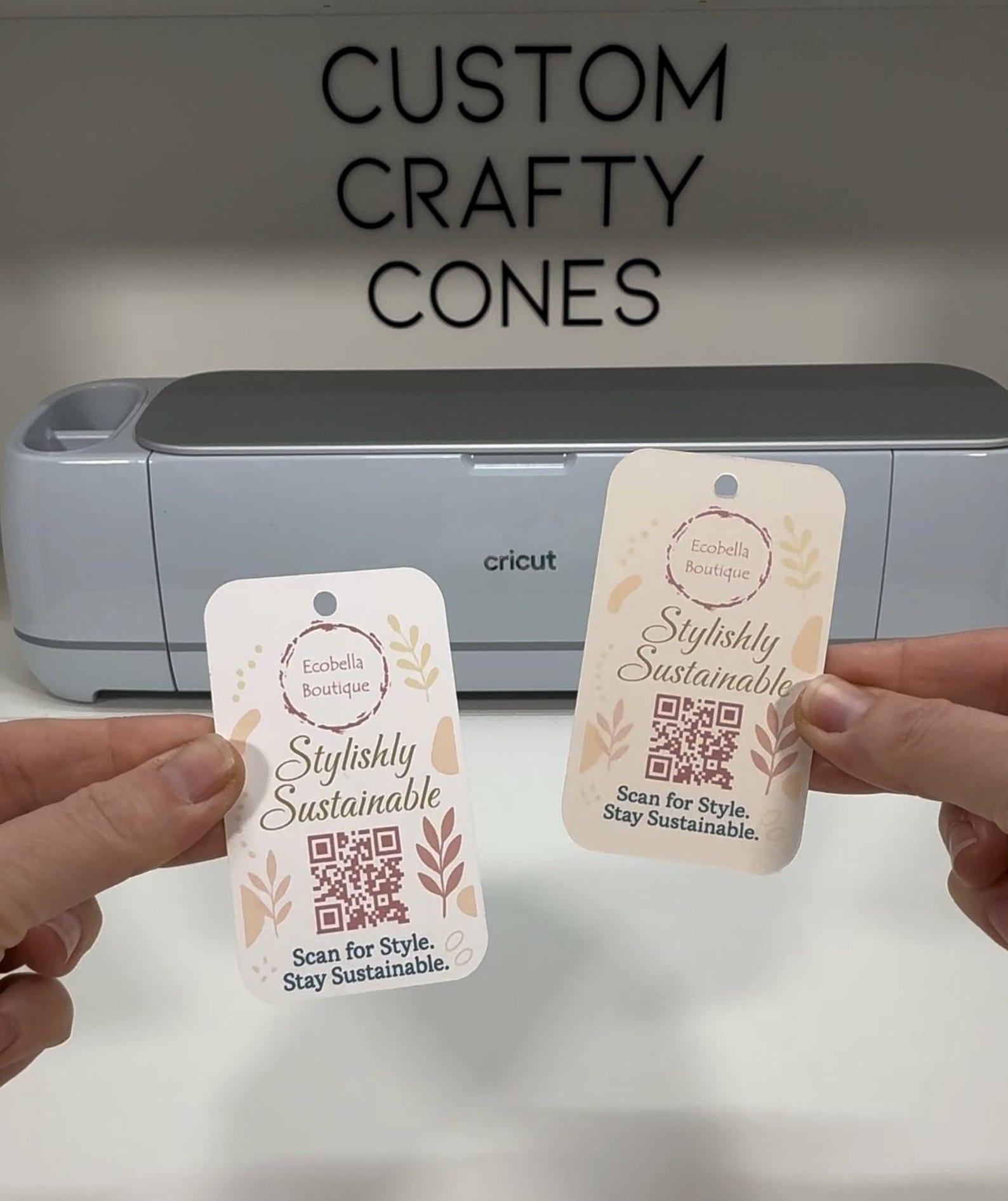 Personalized clothing tag with full-color branding